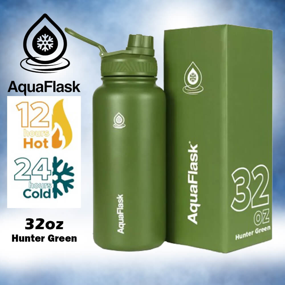 Aqua Flask Original Stainless-Steel Water Bottle - 32oz