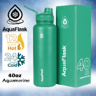 Aqua Flask Original Stainless-Steel Water Bottle – 40oz