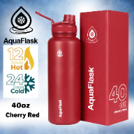 Aqua Flask Original Stainless-Steel Water Bottle – 40oz