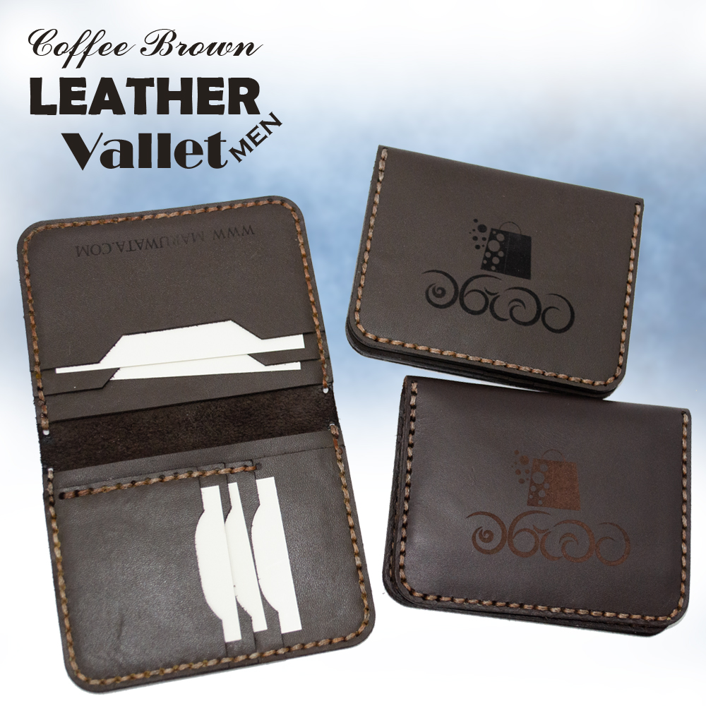 Coffee Brown Leather Card Valet (8 Pocket) - Image 6