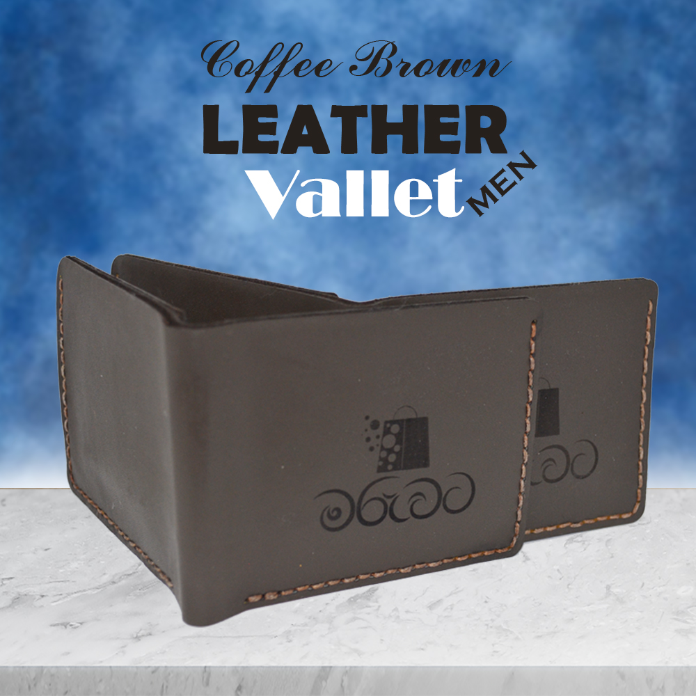 Coffee Brown Leather bifold Valet (7 Pocket)