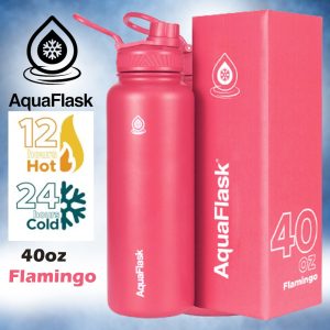 Aqua Flask Water Bottle 40oz – Flamingo