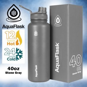 Aqua Flask Water Bottle – Stone Gray