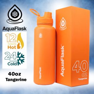 Aqua Flask Water Bottle – Tangerine