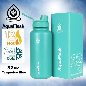 Aqua Flask Water Bottle – Turquoise Blue